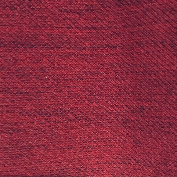 Burgundy tweed faux leather trim cap sleeve top - Picture 4 of 4